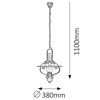 Lampa wisząca ENNA 7870 Rabalux naftowa na łańcuchu miedziana czarna 