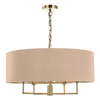 Wisząca lampa salonowa Jamelia JAM0501 Dar Lighting szara mosiądz