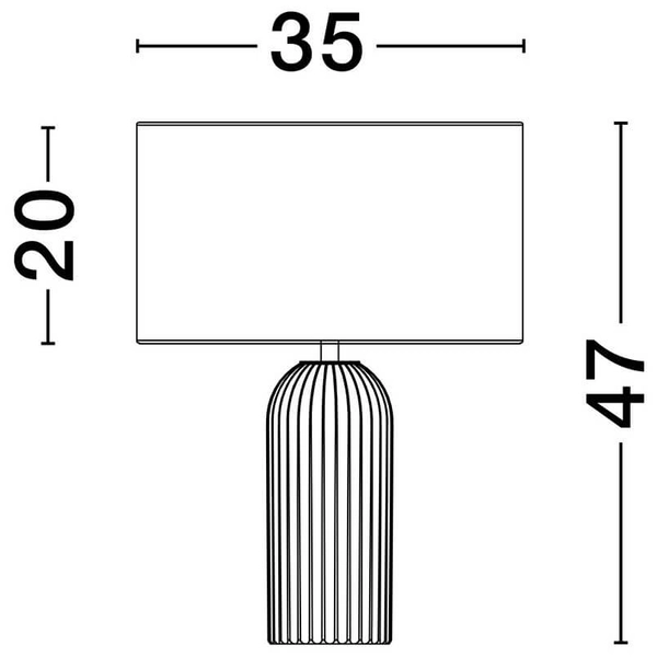 Stołowa lampka z abażurem TUMARAPI LE44961 do salonu szklana biała