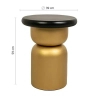Pomocniczy mebel LEONARDO MM001501100330 czarny złoty drewno 39cm