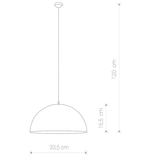 Metalowa kopuła wisząca Hemisphere 6367 retro lampa do holu rdzawa