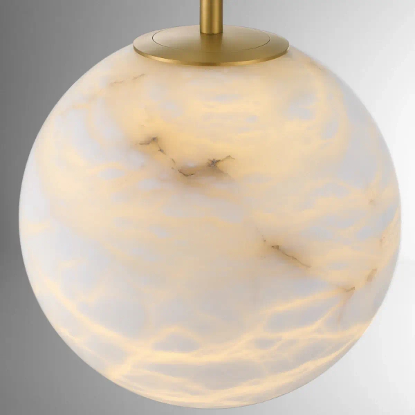 Kulista lampa wisząca Kepler QN-KEPLER-1P-M-BG LED 15W 3000K złoty biały