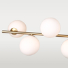 Modernistyczna LAMPA wisząca CAPE TOWN P07056BR Cosmolight szklane kule do sypialni mosiądz