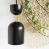 Sypialniana lampa wisząca Supuru SUA132P0 metalowa czarna mosiądz