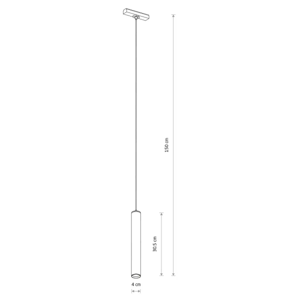 Zwisająca lampka do szyn 1-obwodowa 11317 LED 10W 3000K czarny