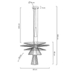 Lampa wisząca loftowa Sesto MSE010100336 Moosee druciak złota