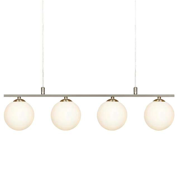 LAMPA wisząca QUATTRO 107573 Markslojd metalowa OPRAWA rustykalny ZWIS szklane kule balls stal biała