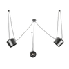 Salonowa lampa wisząca Spider ABR-SHIL-E27-W Abruzzo regulowana szara