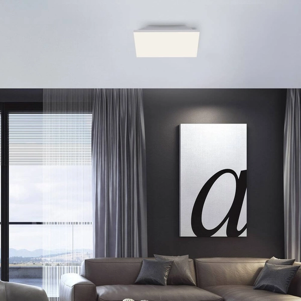 Kwadratowa lampa sufitowa Canvas LED 20W 2700-5000K biała do holu