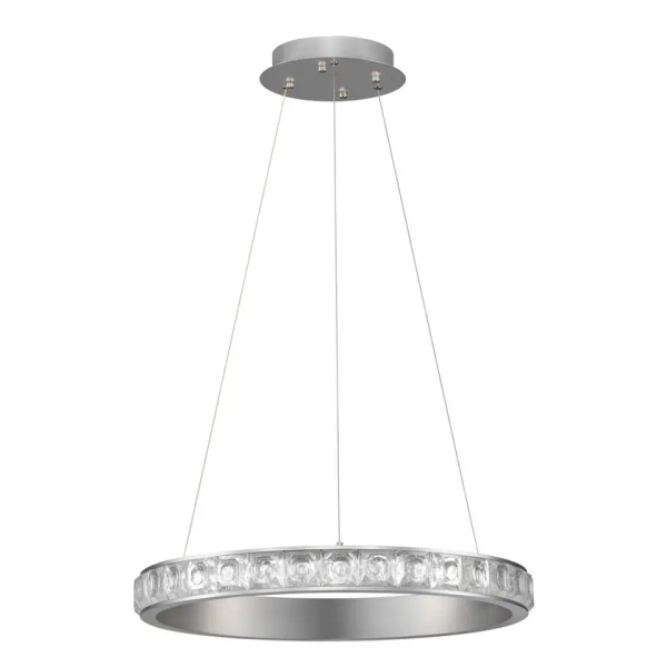 Wisząca lampa z kryształkami MONTALO LE45402 LED 35W 3000K glamour srebrna