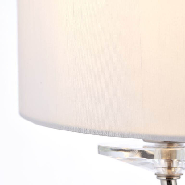 Lampa ścienna z abażurem hampton ecru nikiel Nixon OUTLET