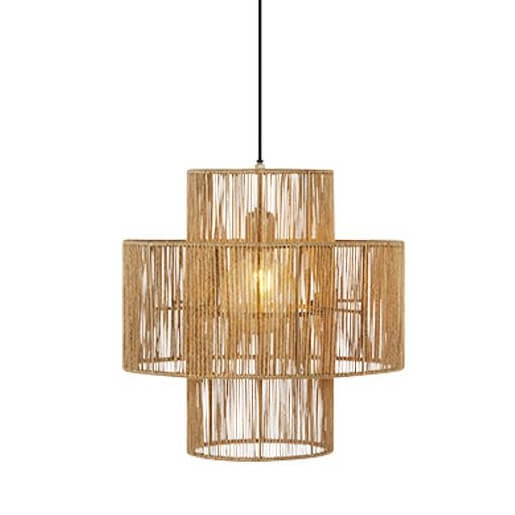 Lampa zwisająca Soga 108767 Markslojd juta metalowa do salonu naturalna