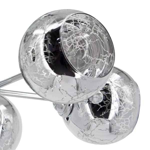 Nowoczesna lampa sufitowa 2209/5 8C nad łóżko kule chrom
