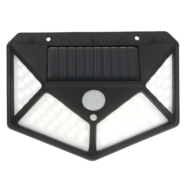 Zewnętrzna ścienna lampa solarna Batman EKO0617 LED 3W 4000K IP44 czarny
