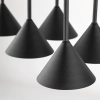 Wielopunktowa lampa wisząca CONO 10306 stożkowa czarny