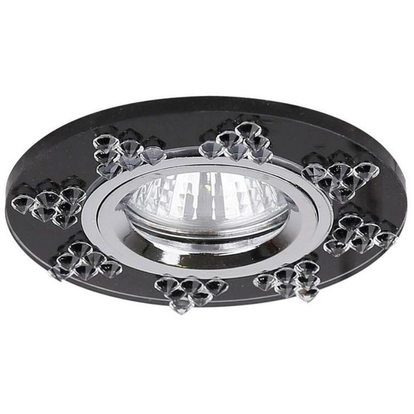 Lampa sufitowa z kryształkami 2250130 Candellux okrągła szara chrom