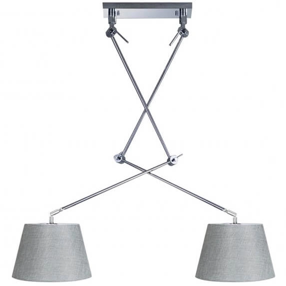 Zwisowa lampa Adam AZ1842+2xAZ2601 Azzardo regulowana do salonu szara