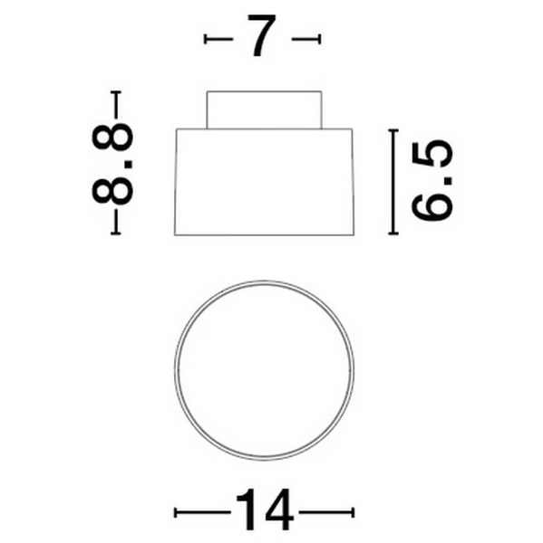Nasufitowa lampa okrągła ALVEAR LE44383 LED 24W 3000K do salonu biały