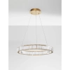 Wisząca lampa kryształowa Bauta okrągła LED 40W złota