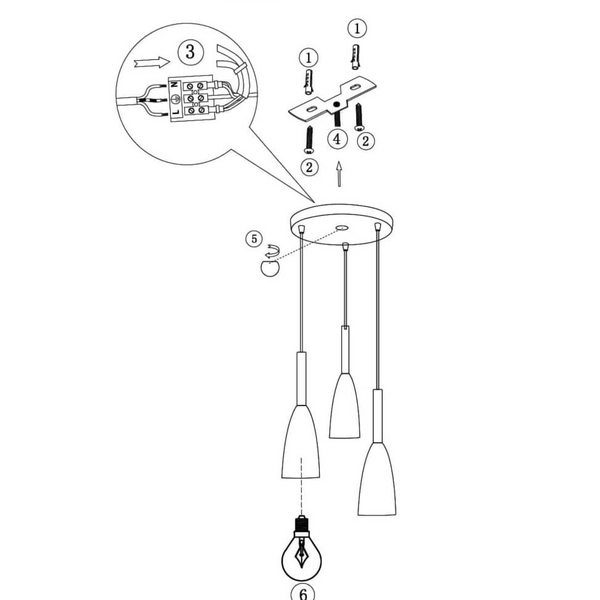 LAMPA wisząca SOLIN LP-181/3P GR Light Prestige loftowa OPRAWA metalowa ZWIS hygge kaskada szara