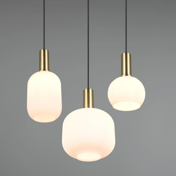 Lampa zwisająca kuchenna DIVA 319830308 kaskada zwis czarny złoty biały