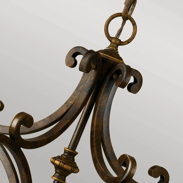 Lampa wisząca FE-DRAWING-ROOM5 klosze na łańcuchu brązowe