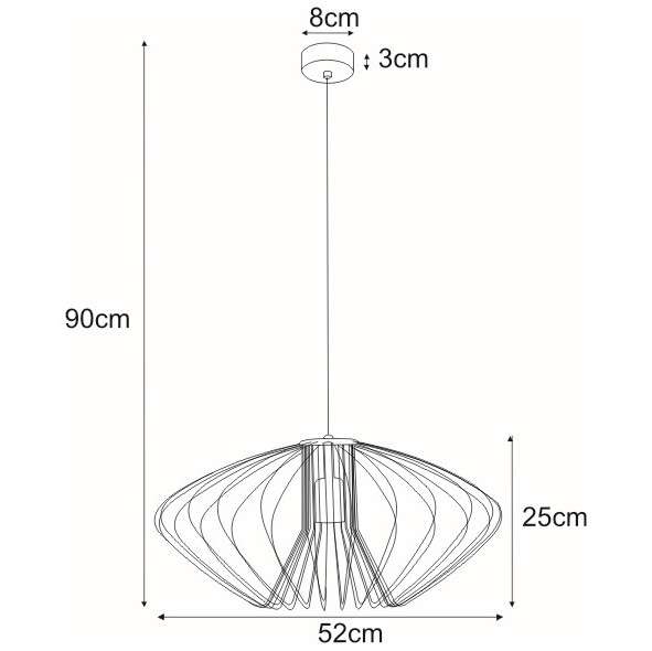 LAMPA wisząca K-3407 CZARNY Kaja industrialna OPRAWA metalowy ZWIS druciany czarny