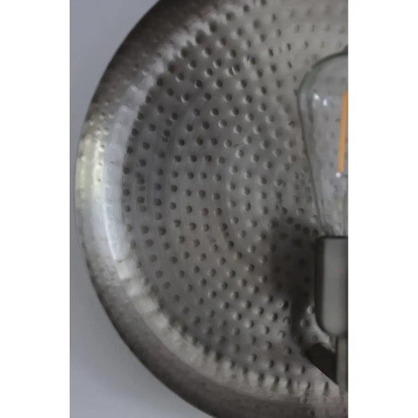 Lampa ścienna Dolium 108834 okrągła klasyczna do salonu antyczne srebro