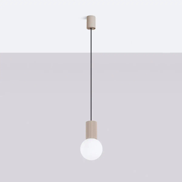 Okrągła lampa wisząca HALO SL.1744 szklana kulista kaszmirowa