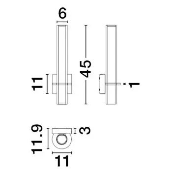 Ścienna lampa do łazienki DELONZA LE45685 LED 15W 4000K IP44 złota biała