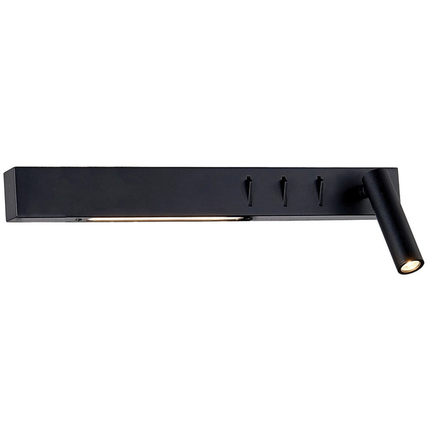 Kinkiet LAMPA ścienna VK/04231/B/W/40/R MDECO regulowana OPRAWA metalowa LED 15W 3200K reflektorek czarny