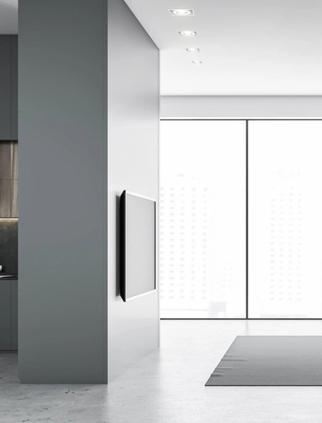 Wpuszczana LAMPA sufitowa Sotto Bianco Orlicki Design metalowa OPRAWA kwadratowy WPUST do zabudowy biały