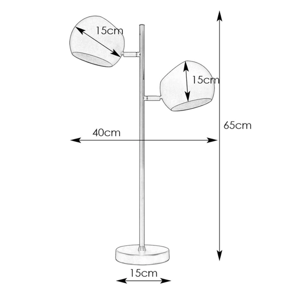 Salonowa lampka stojąca Edgar 108691 Markslojd na stół czarny