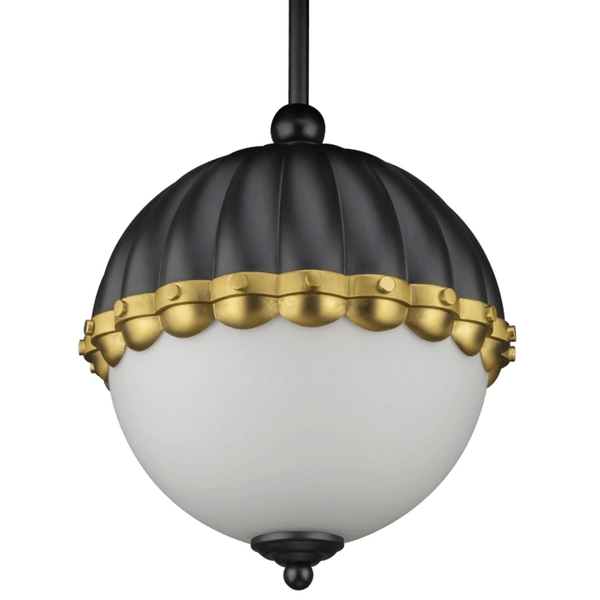 Wisząca lampa do salonu Pralines P01213BK Cosmolight ball czarna biała