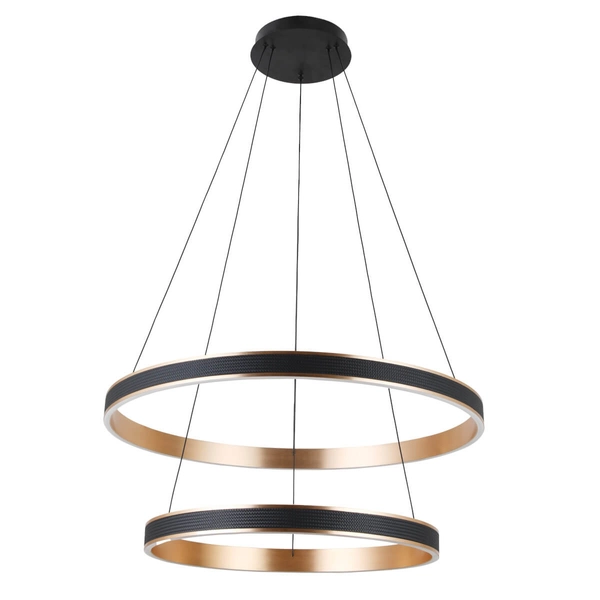 Podwójna lampa wisząca RIO AZ5779 Azzardo LED 86W 3000K okrąg czarny złoty