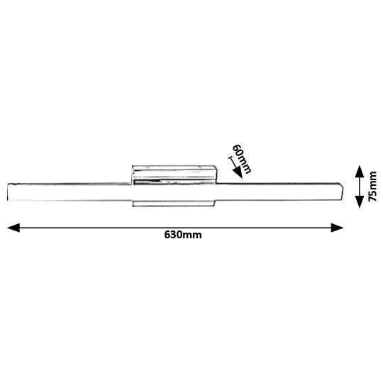 Listwa LAMPA ścienna BASTIAN 5781 Rabalux prostokątna OPRAWA kinkiet LED 13W 4000K łazienkowa IP44 chrom