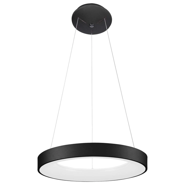 LAMPA wisząca GIULIA 5304-840RP-BK-3 Italux metalowa OPRAWA okrągła LED 40W 3000K zwis pierścień ring czarny