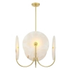 Wisząca lampa Modena P04814BR Cosmolight talerze mosiądz białe