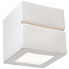 Kinkiet LAMPA ścienna SL.0230 ceramiczna OPRAWA przyścienna kostka cube biała