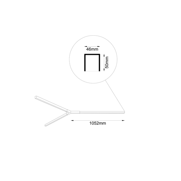 Sufitowa lampa metalowa Trikal 5225 LED 51W 3000K śmigło czarny