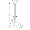 Lampa sufitowa 31-78353 metalowa okrągła regulowana tuba czarna biała