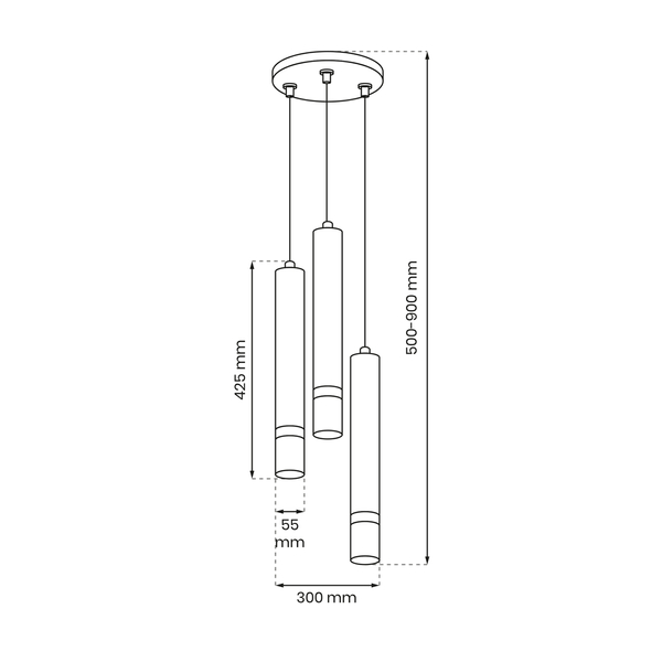 Wisząca lampa Joker MLP8916 loftowa do jadalni czarna