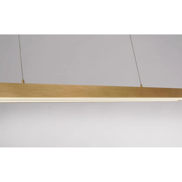 Wisząca lampa ADRIANA mosiądz LED 45W 2700-5000K do jadalni belka listwa podłużna 2568-60