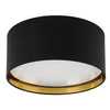 Okrągły plafon glamour Bilbao 3376 TK Lighting z tkaniny czarny złoty