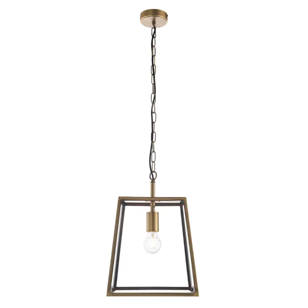 Łańcuchowa lampa wisząca Hurst 95835 szklana mosiądz przezroczysty