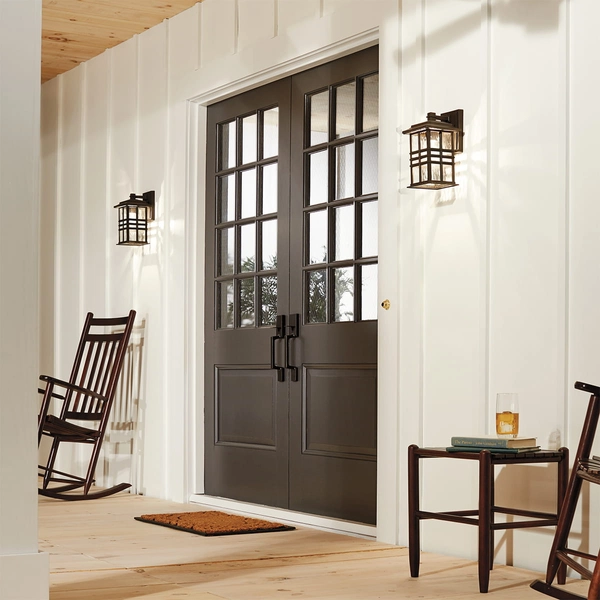 Latarnia elewacyjna ścienna KL-BEACON-SQUARE-S-OZ Kichler brązowa