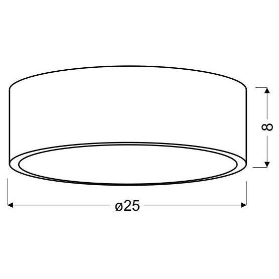 Lampa sufitowa ZIGO 10-39545 metalowa okrągła LED 10W 6500K wenge