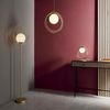 Stojąca lampa do salonu L&-192492 Light& ball pierścienie złote