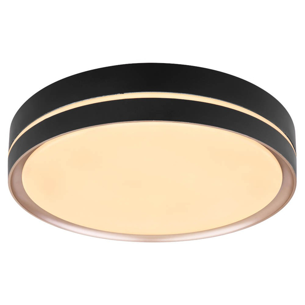 Nowoczesna LAMPA sufitowa MANNI 41759-24 Globo okrągły plafon LED 24W 2700K - 6500K z pilotem czarny