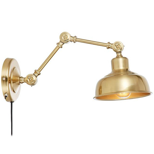Industrialna LAMPA ścienna GRIMSTAD 108115 Markslojd metalowa OPRAWA regulowany kinkiet vintage mosiądz